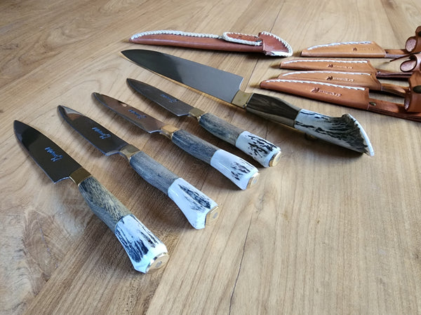 4 Steak Knives + 1 Carving Knife Argentine Gaucho STEAK Knives Set  Stainless Steel  Mission Argentina.
