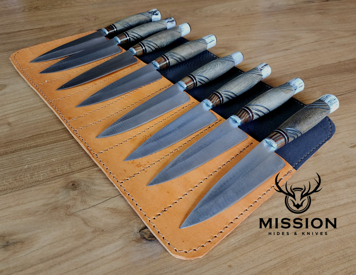 STEAK KNIVES SET X 12 Argentine Gaucho Stainless Steel Mission Argentina. 