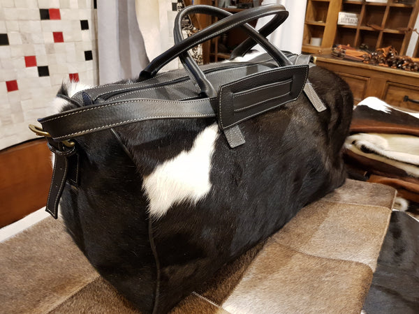 Cowhide Travel Bag! Weekender Traveller Bag! Unique Piece!