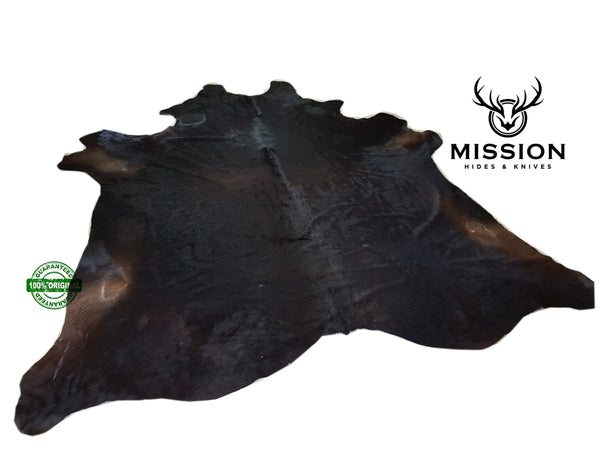 XXXL HUGE BLACK Cowhide Rug  Peau de Vache Piel de Vaca Kufhel Teppich