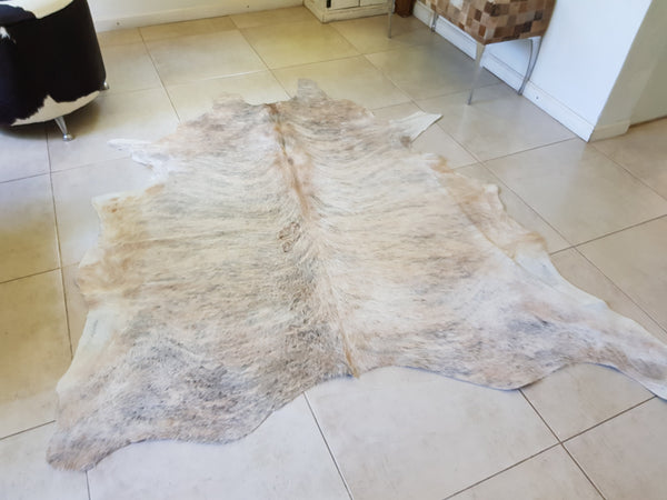 GRAY LARGE Cowhide Rug Peau de Vache Cow Hide Fur