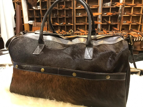 Cowhide Traveller Bag, Weekender Cowhide Bag