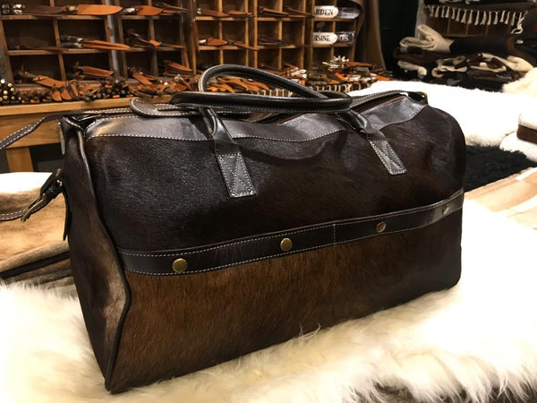 Cowhide Traveller Bag, Weekender Cowhide Bag