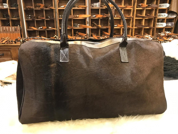 Cowhide Traveller Bag, Weekender Cowhide Bag