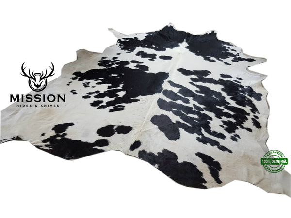 XXXL Cowhide Rug BLACK & WHITE Peau de Vache