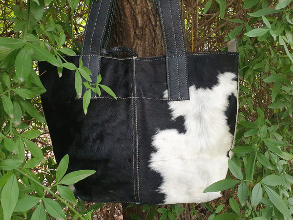 TOTE BAG Cowhide  Purse!  Unique Piece! Cow Hide Handbag. Leather Bag
