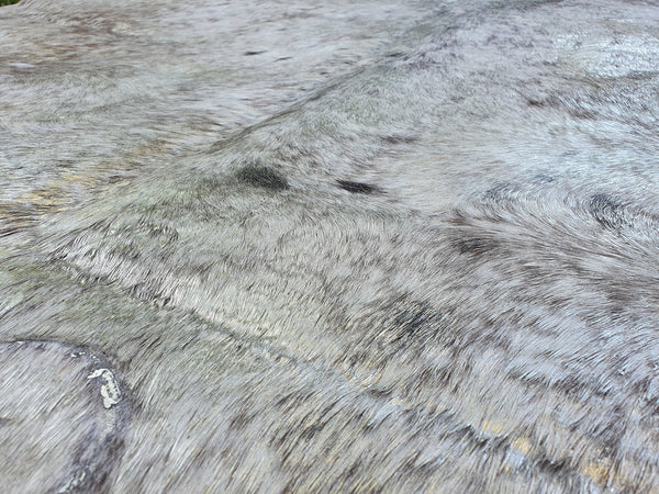 SILVER ACID WASH Cowhide Rug