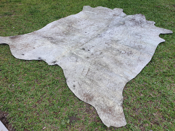 SILVER ACID WASH Cowhide Rug