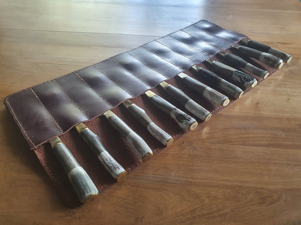 STEAK KNIVES FORK Set x 6 Deer Horn Argentine Gaucho  Stainless Steel  Mission Argentina.