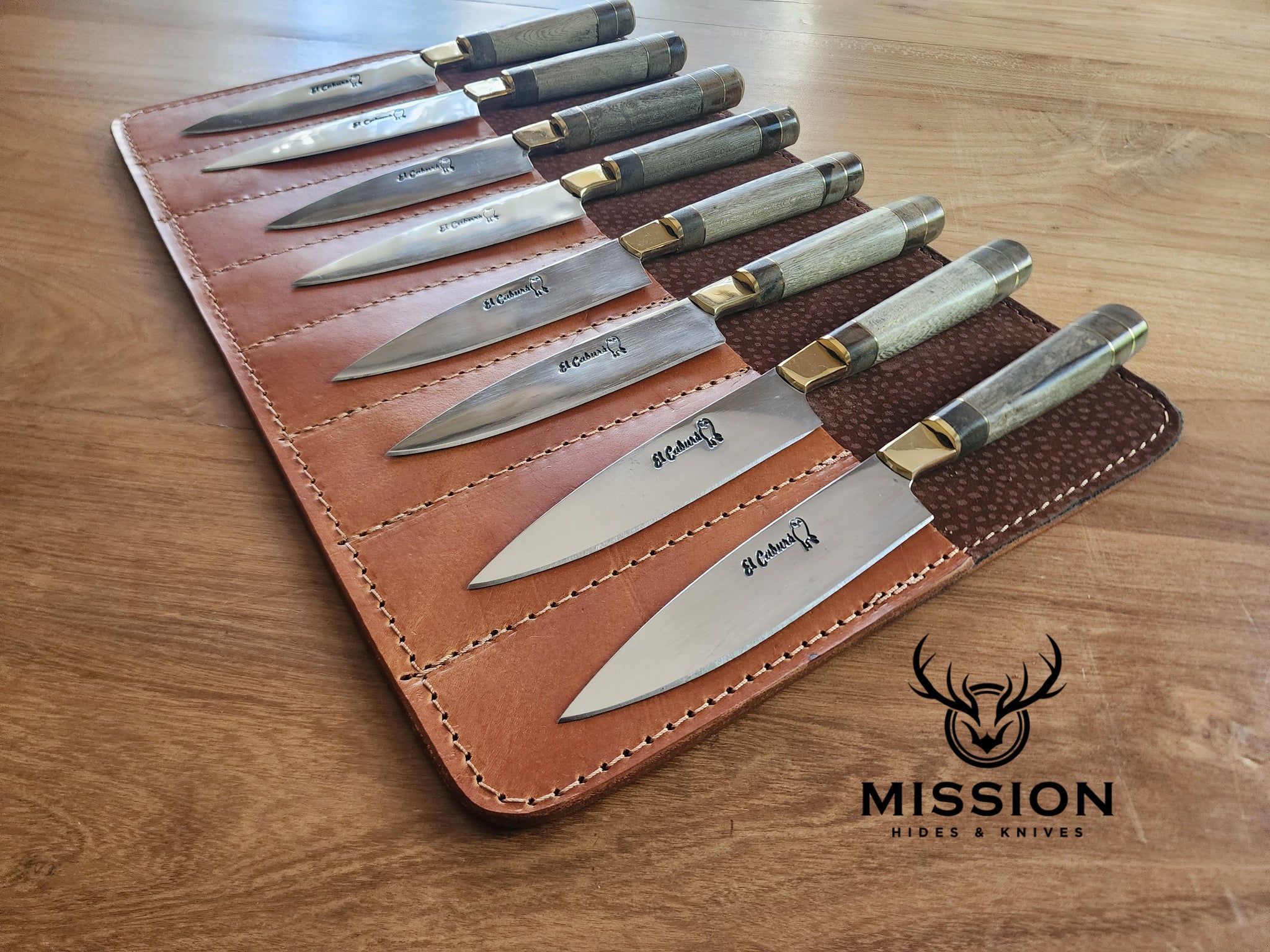 STEAK KNIVES SET x 8 Stainless Steel  Mission Argentina. C211x8