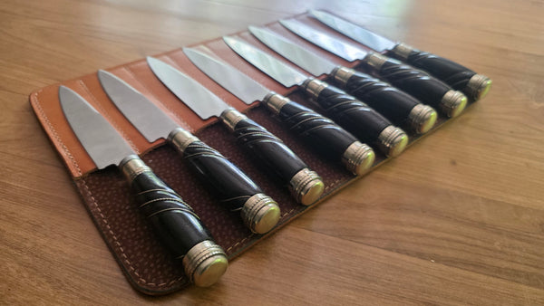8 STEAK Knives Set AMAZING  Stainless Steel Gaucho Knives  Mission Argentina. Father Day