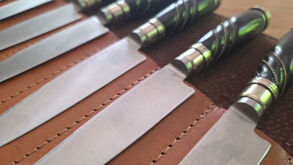 8 STEAK Knives Set AMAZING  Stainless Steel Gaucho Knives  Mission Argentina. Father Day