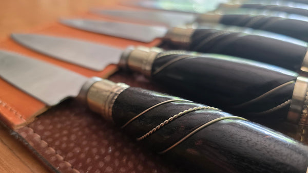 8 STEAK Knives Set AMAZING  Stainless Steel Gaucho Knives  Mission Argentina. Father Day