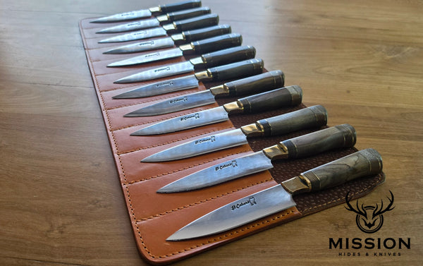 STEAK KNIVES SET x 12 Argentine Gaucho  Stainless Steel  Mission Argentina.