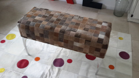 COWHIDE BENCH 36" x 14"