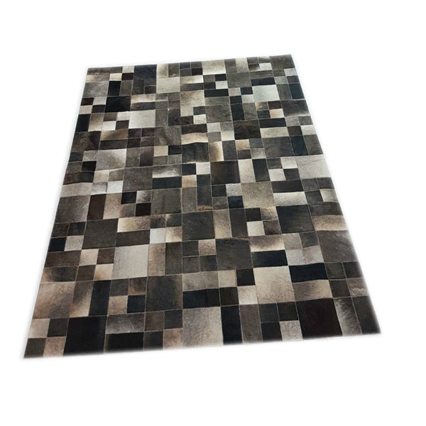 Cowhide Patchwork Rug Gray 1.8 x 2.4m (6 x 8 ft)