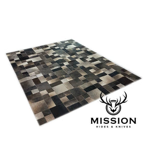 Cowhide Patchwork Rug Gray 1.8 x 2.4m (6 x 8 ft)