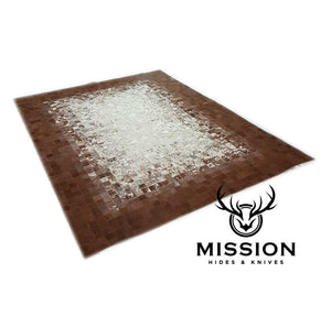 Cowhide Patchwork Rug.  6 x 8 ft. Kuhfell Teppich Tapis Peau Vache