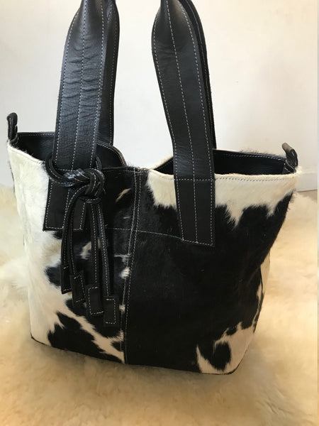 Cowhide  Purse Unique Piece Cow Hide Handbag. Leather Bag