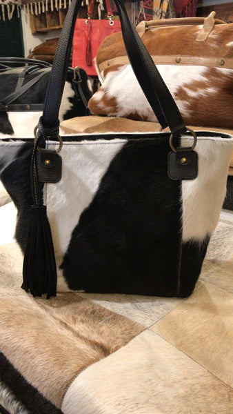 Cowhide Purse Unique Piece Cow Hide Handbag. Leather Bag.