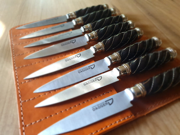 8 STEAK Knives Set AMAZING  Stainless Steel Gaucho Knives  Mission Argentina. Father Day