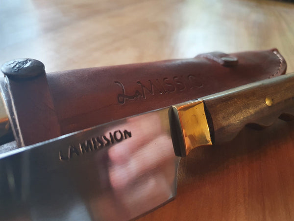 Argentine Gaucho Asado  Barbecue Set Knife Fork Stainless Steel. 6,7" Blade . Mission Argentina.