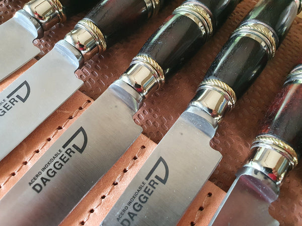 Argentine Handmade Gaucho STEAK KNIVES SET x 8 Premium Stainless Steel  Mission Argentina.