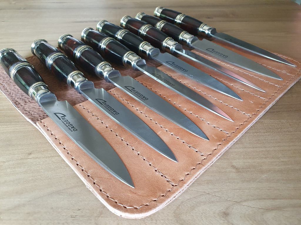 STEAK KNIVES SET X 8 Handmade Gaucho Premium Stainless Steel Mission  Argentina. 