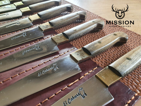 STEAK KNIVES SET x 12 Argentine Gaucho Stainless Steel  Mission Argentina.
