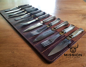 STEAK KNIVES FORK Set x 6 Argentine Gaucho  Stainless Steel  Mission Argentina.