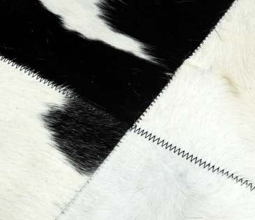 Cowhide Patchwork Rug. BLACK&WHITE! Amazing Design!. 4ft x 6ft
